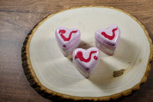 Load image into Gallery viewer, Heart Bath bomb - 4.5 oz - Bite me! Scent