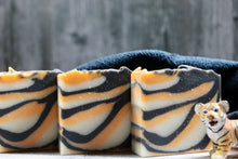 Load image into Gallery viewer, Tiger stripe handmade soap