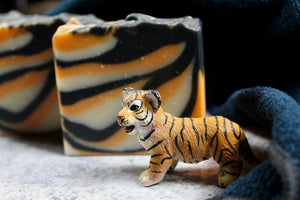 Tiger stripe handmade soap