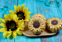 Load image into Gallery viewer, Sunflower handmade soap
