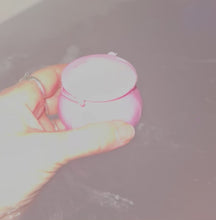 Load and play video in Gallery viewer, Red agate heart inside Bath bomb - 4.7 oz - LOVE SPELL cauldron
