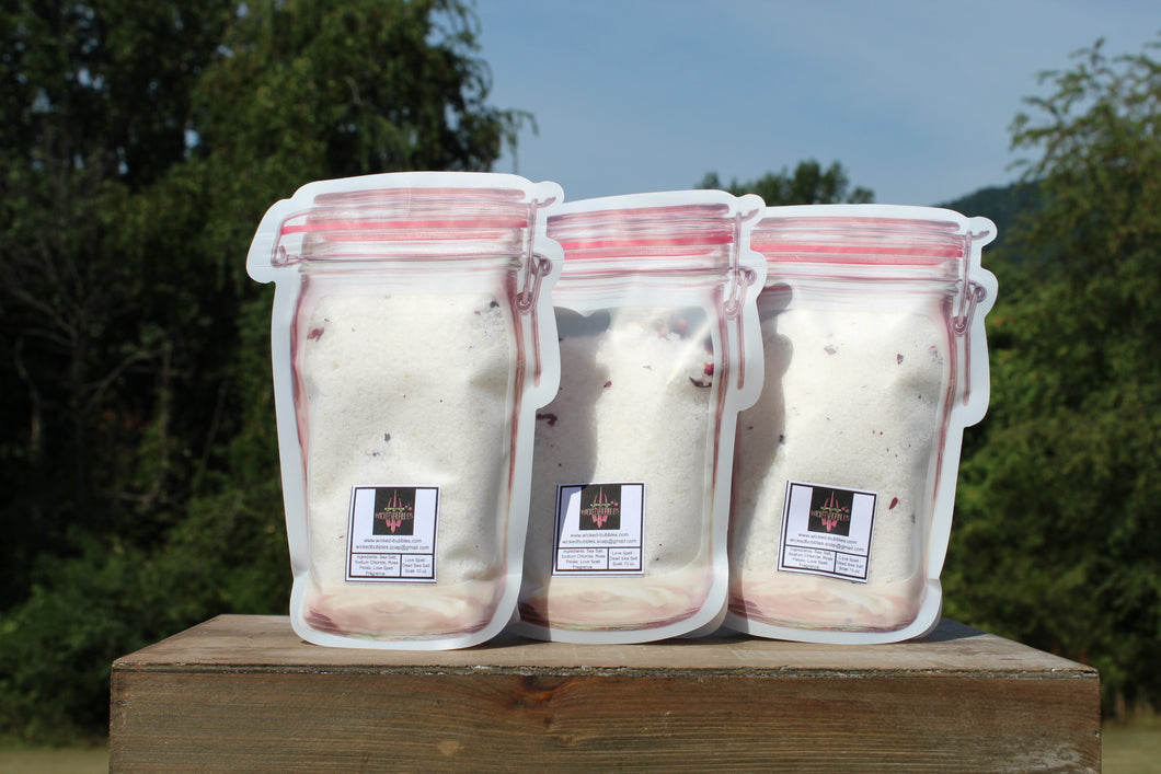 Dead Sea Salt soak-Love Spell with rose buds