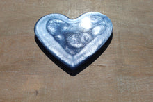 Load image into Gallery viewer, Lt Blue Heart resin coaster
