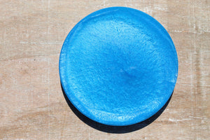 Blue resin coaster