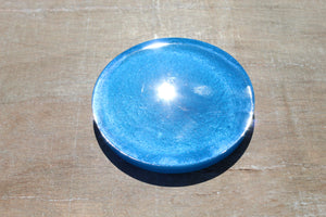 Blue resin coaster